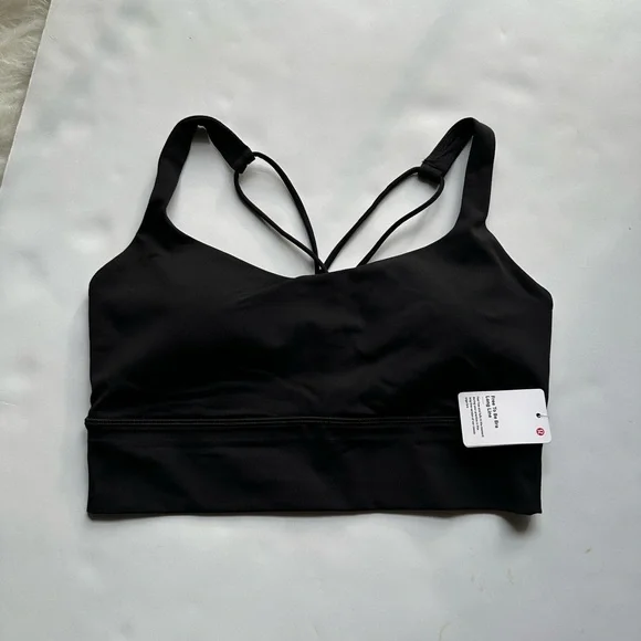 NWT! lululemon athletica Free to Be Black Long Line Sports Bra - Picture 3 of 13